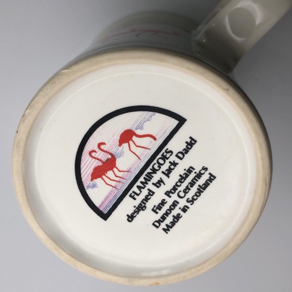 ViTG Flamingoes Coffee Mugs by Jack Dadd Porcelain Dunoon. Made in Scotland - Picture 8 of 8